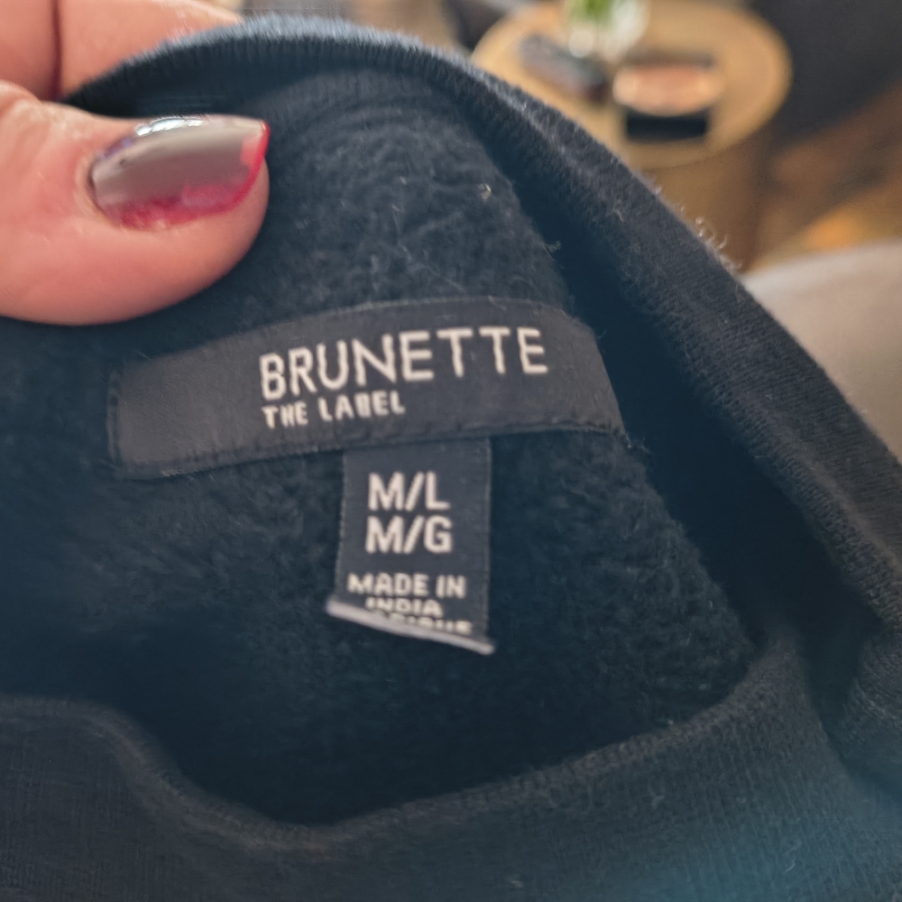 Brunette The Label Black and White 'Blonde' Sweatshirt - Picture 4 of 4